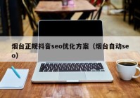 烟台正规抖音seo优化方案（烟台自动seo）