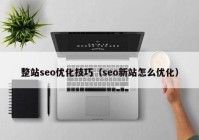 整站seo优化技巧（seo新站怎么优化）