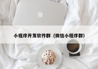 小程序开发软件群（微信小程序群）