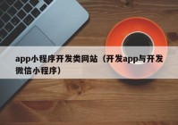 app小程序开发类网站（开发app与开发微信小程序）