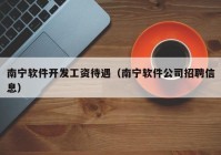 南宁软件开发工资待遇（南宁软件公司招聘信息）