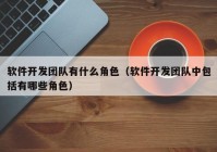 软件开发团队有什么角色（软件开发团队中包括有哪些角色）