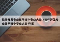 软件开发专业属于哪个专业大类（软件开发专业属于哪个专业大类学科）