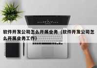 软件开发公司怎么开展业务（软件开发公司怎么开展业务工作）