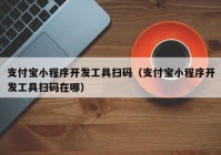 支付宝小程序开发工具扫码（支付宝小程序开发工具扫码在哪）