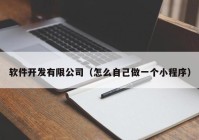 软件开发有限公司（怎么自己做一个小程序）