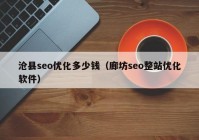 沧县seo优化多少钱（廊坊seo整站优化软件）