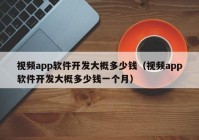 视频app软件开发大概多少钱（视频app软件开发大概多少钱一个月）