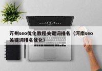 万州seo优化教程关键词排名（河南seo关键词排名优化）