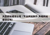 大型网站建设公司（专业网站制作,高端网站建设公司）