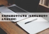 东莞网站建设学什么专业（东莞网站建设学什么专业比较好）