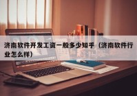 济南软件开发工资一般多少知乎（济南软件行业怎么样）