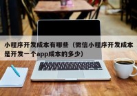 小程序开发成本有哪些（微信小程序开发成本是开发一个app成本的多少）