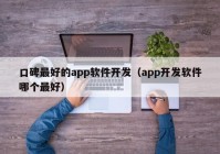 口碑最好的app软件开发（app开发软件哪个最好）