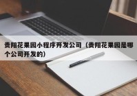 贵阳花果园小程序开发公司（贵阳花果园是哪个公司开发的）