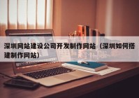 深圳网站建设公司开发制作网站（深圳如何搭建制作网站）