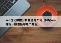 seo优化数据分析能选几个词（网站seo分析一般包括哪几个方面）