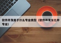 软件开发属于什么专业类型（软件开发分几种专业）