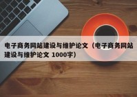 电子商务网站建设与维护论文（电子商务网站建设与维护论文 1000字）